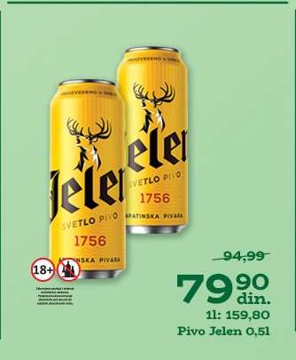 Pivo Jelen 0,5l