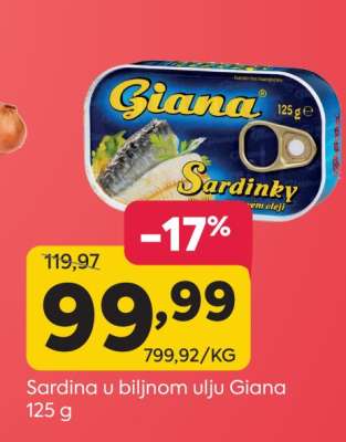 Sardina u biljnom ulju Giana