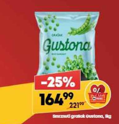 Smrznuti grašak Gustona, 1kg