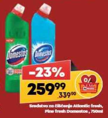 Sredstvo za čišćenje Atlantic fresh, Pine fresh Domestos, 750ml