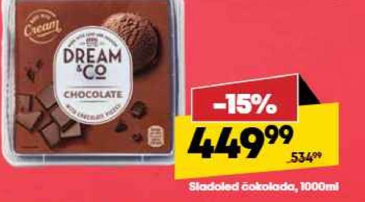 Sladoled čokolada, 1000ml