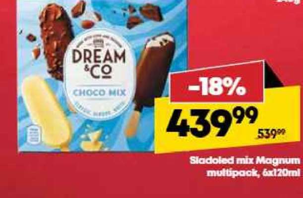 Sladoled mix Magnum multipack, 6x120ml