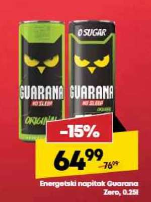 Energetski napitak Guarana Zero 0,25l