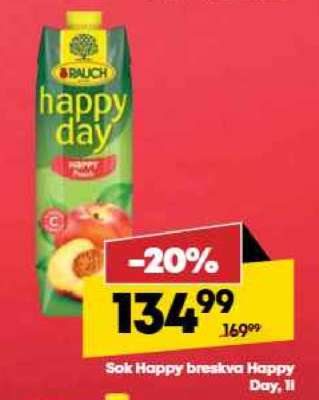 Sok Happy breskva Happy Day, 1l