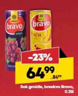 Sok grožđe, breskva Bravo