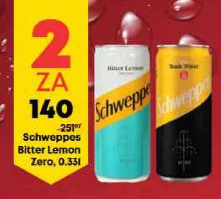 Schweppes Bitter Lemon Zero, 0.33l