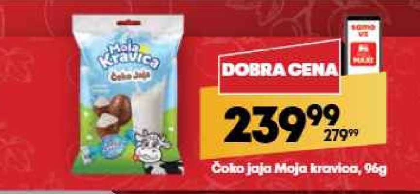 Čoko jaja Moja Kravica, 96g