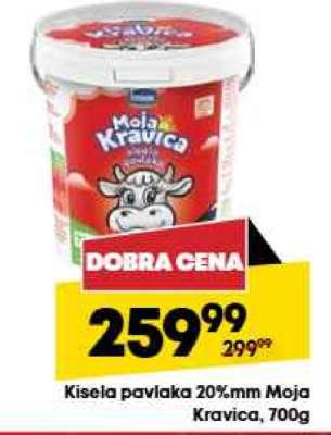Kisela pavlaka 20% mm Moja Kravica 700g
