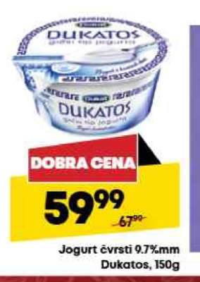 Jogurt čvrsti 9.7 mm Dukatos 150g