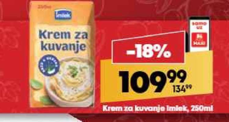 Krem za kuvanje Imlek, 250ml