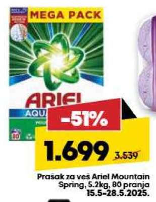 Prašak za veš Ariel Mountain Spring