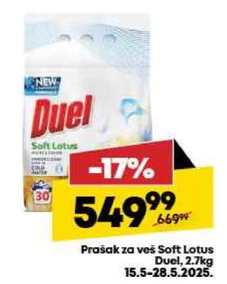Prašak za veš Soft Lotus Duel, 2.7kg
