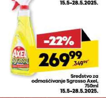 Sredstvo za odmašćivanje Sgrasso Axel
