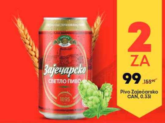 Pivo Zaječarsko CAN, 0.33l