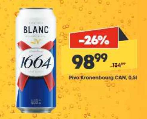 Pivo Kronenbourg CAN, 0,5l