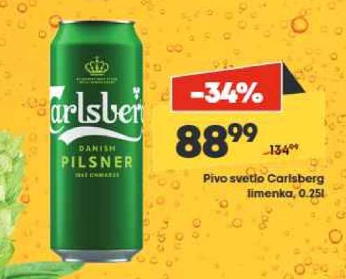 Pivo svetlo Carlsberg