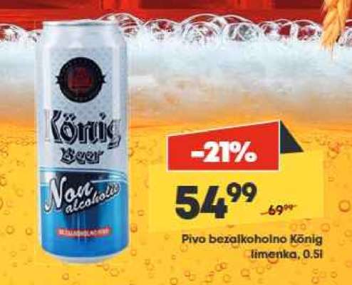 Pivo bezalkoholno Konig