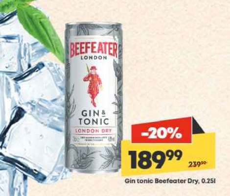 Gin tonic Beefeater Dry, 0.25l
