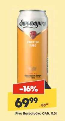 Pivo Banjalučko CAN, 0.5l