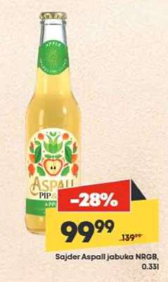 Sajder Aspall jabuka NRGB, 0.33l