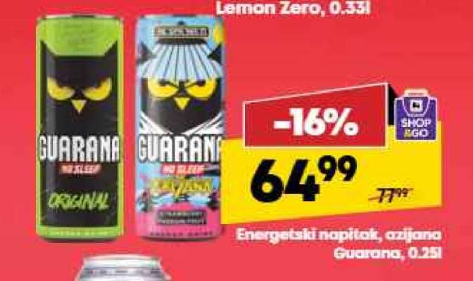Energetski napitak, azijana Guarana, 0.25l