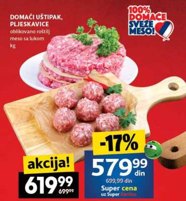 DOMAĆI UŠTIPAK, PLJESKAVICE