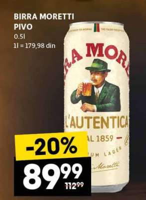 BIRRA MORETTI PIVO