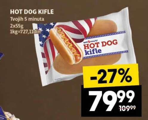 Hot dog kifle