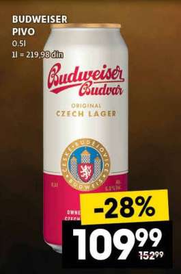 Budweiser pivo