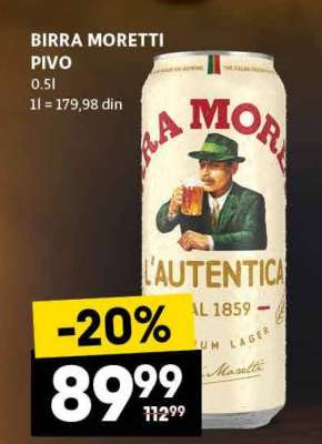 BIRRA MORETTI PIVO
