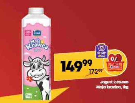 Jogurt 2.8%mm Moja kravica, 1kg