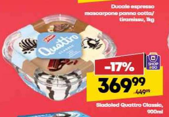 Sladoled Quattro classic 900ml