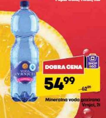Mineraina voda gazirana Vrnjački, 2l