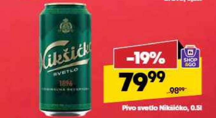 Pivo svetlo Nikšićko 0,5l