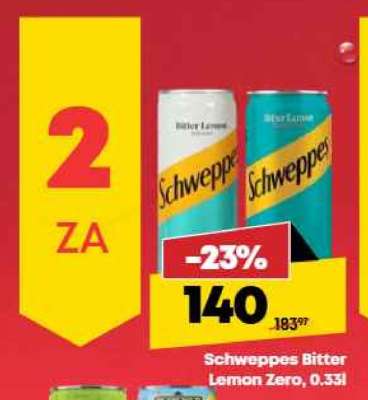 Schweppes Bitter Lemon Zero, 0.33l