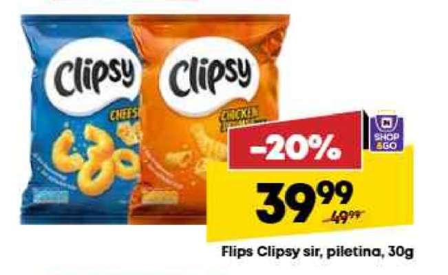 Flips Clipsy sir, piletina, 30g
