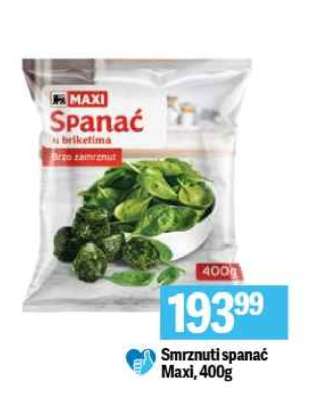 Smrznuti spanać Maxi 400g