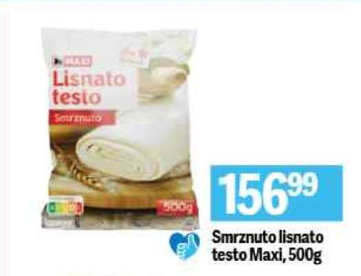 Smrznuto lisnato testo Maxi, 500g