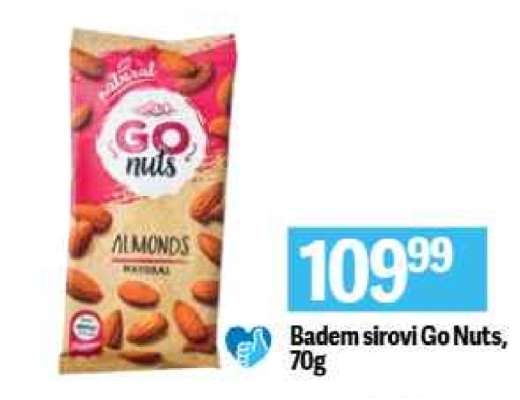 Badem sirovi Go Nuts, 70g
