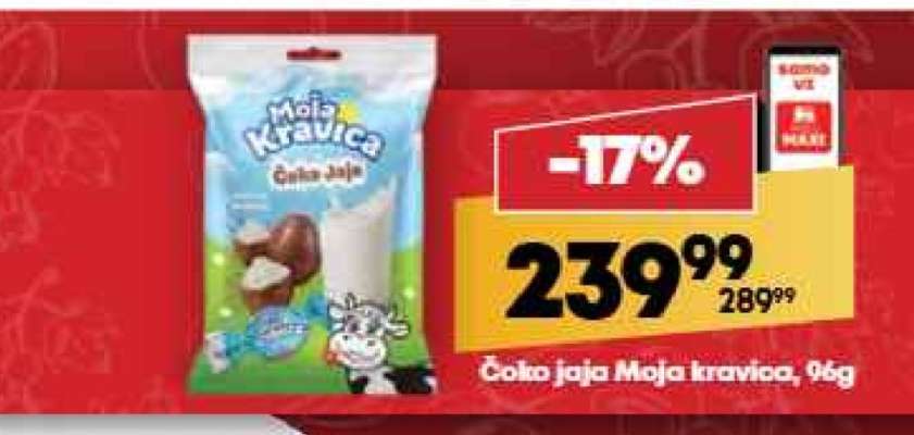 Čoko jaja Moja Kravica, 96g