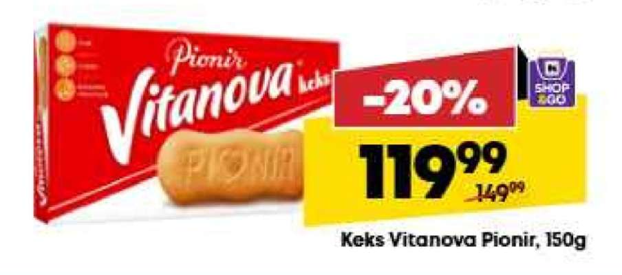 Keks Vitanova Pionir 150g