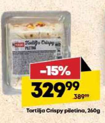 Tortilja Crispy piletina 260g