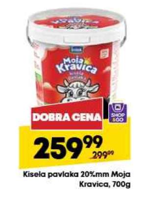Kisela pavlaka 20% mm Moja Kravica 700g