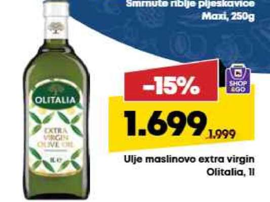 Ulje maslinovo extra virgin Olitalia, 1l