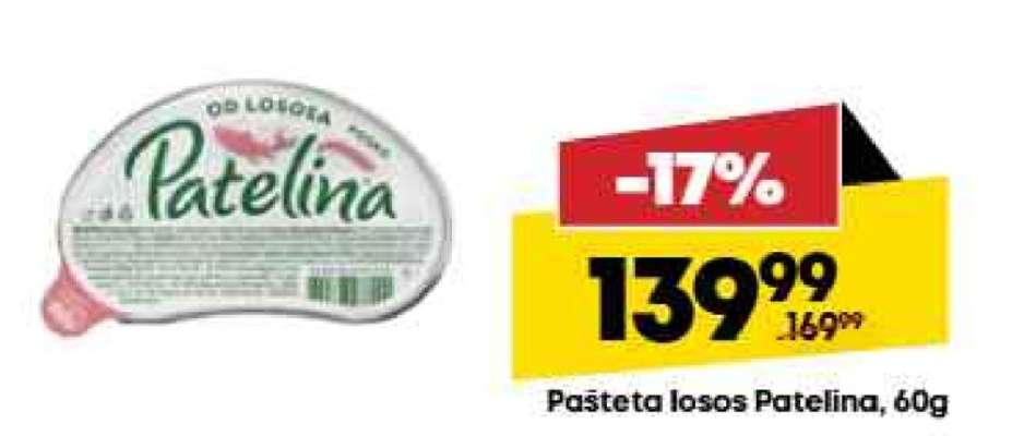 Pašteta losos Patelina, 60g