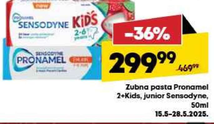 Zubna pasta Pronamel 2+Kids, junior Sensodyne, 50ml