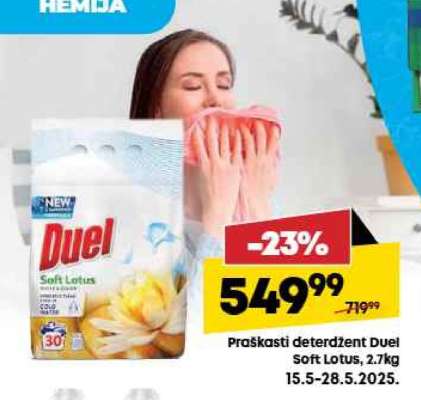 Praškasti deterdžent Duel Soft Lotus, 2.7kg