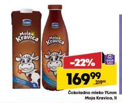Čokoladno mleko 1%mm Moja kravica, 1l