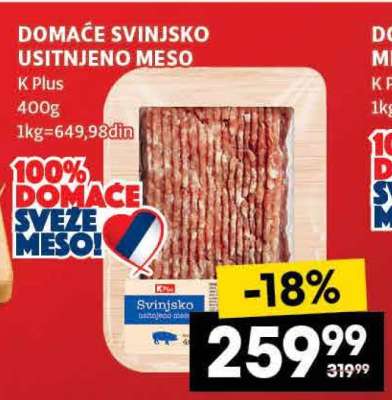 DOMAĆE SVINJSKO USITNJENO MESO