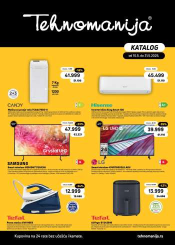 thumbnail - Katalog Tehnomanija - Katalog Bele tehnike, Malih kućnih aparata i Televizora Maj 2025